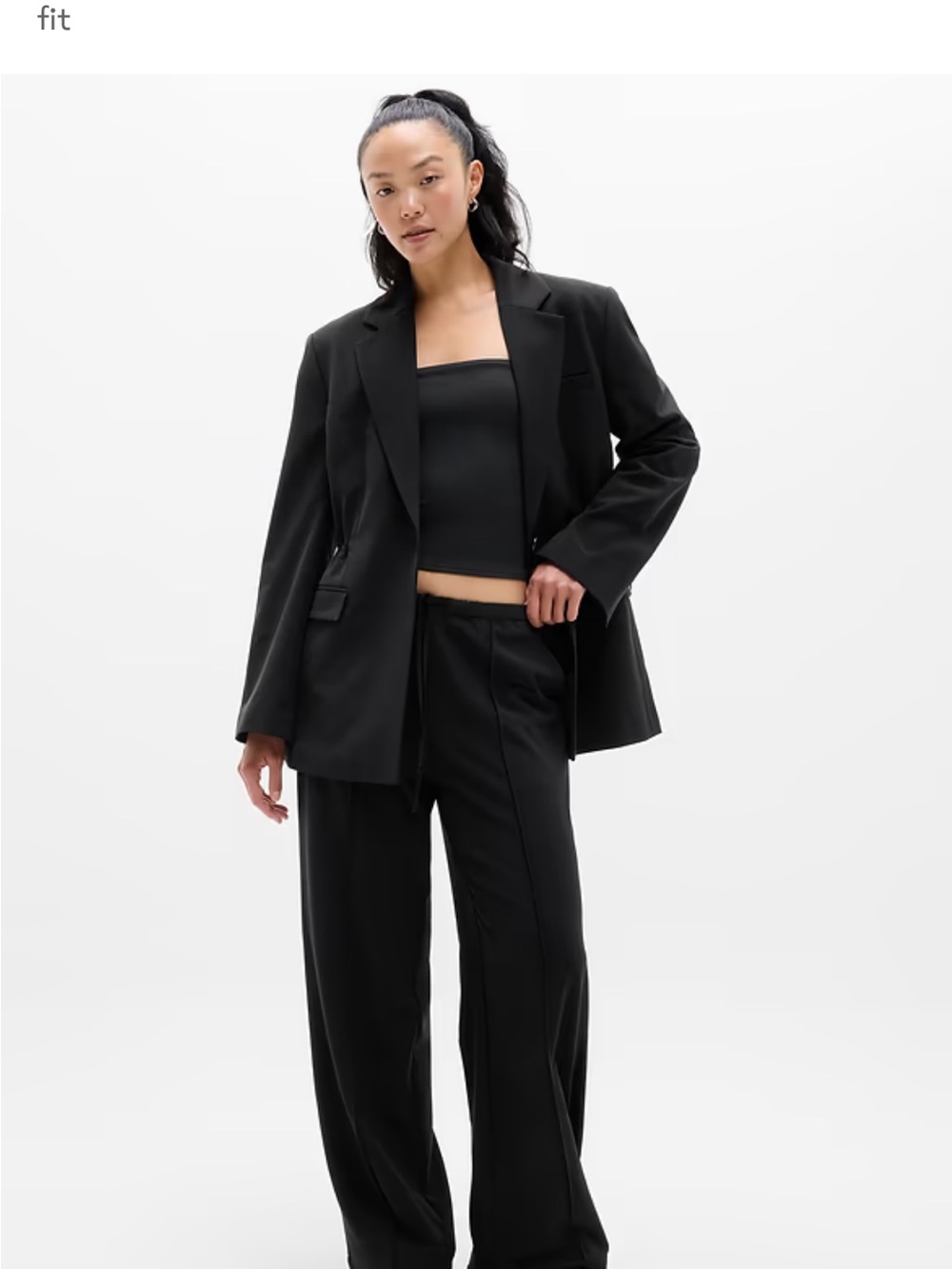 Athleta MVP Black Tailored Blazer Jacket